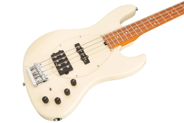 Preview: Sadowsky MetroExpress 21-Fret Vintage M/J Bass, Roasted Maple Fingerboard, 4-String - Solid Olympic White High Polish